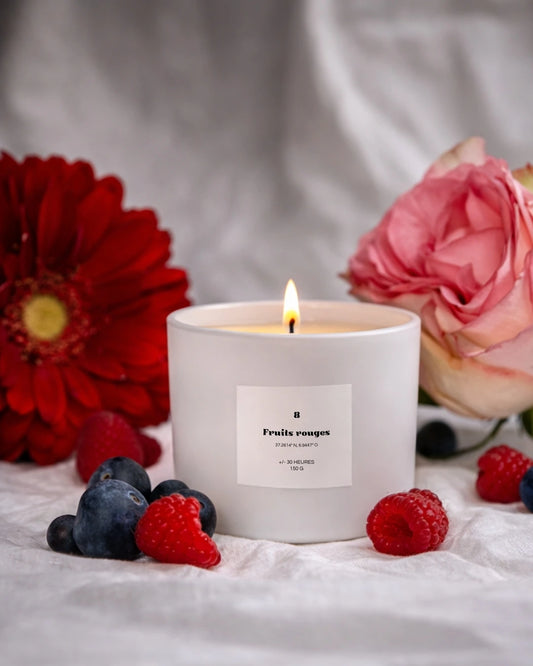 Bougie parfumée naturelle aux fruits rouges – Atelier Vaya